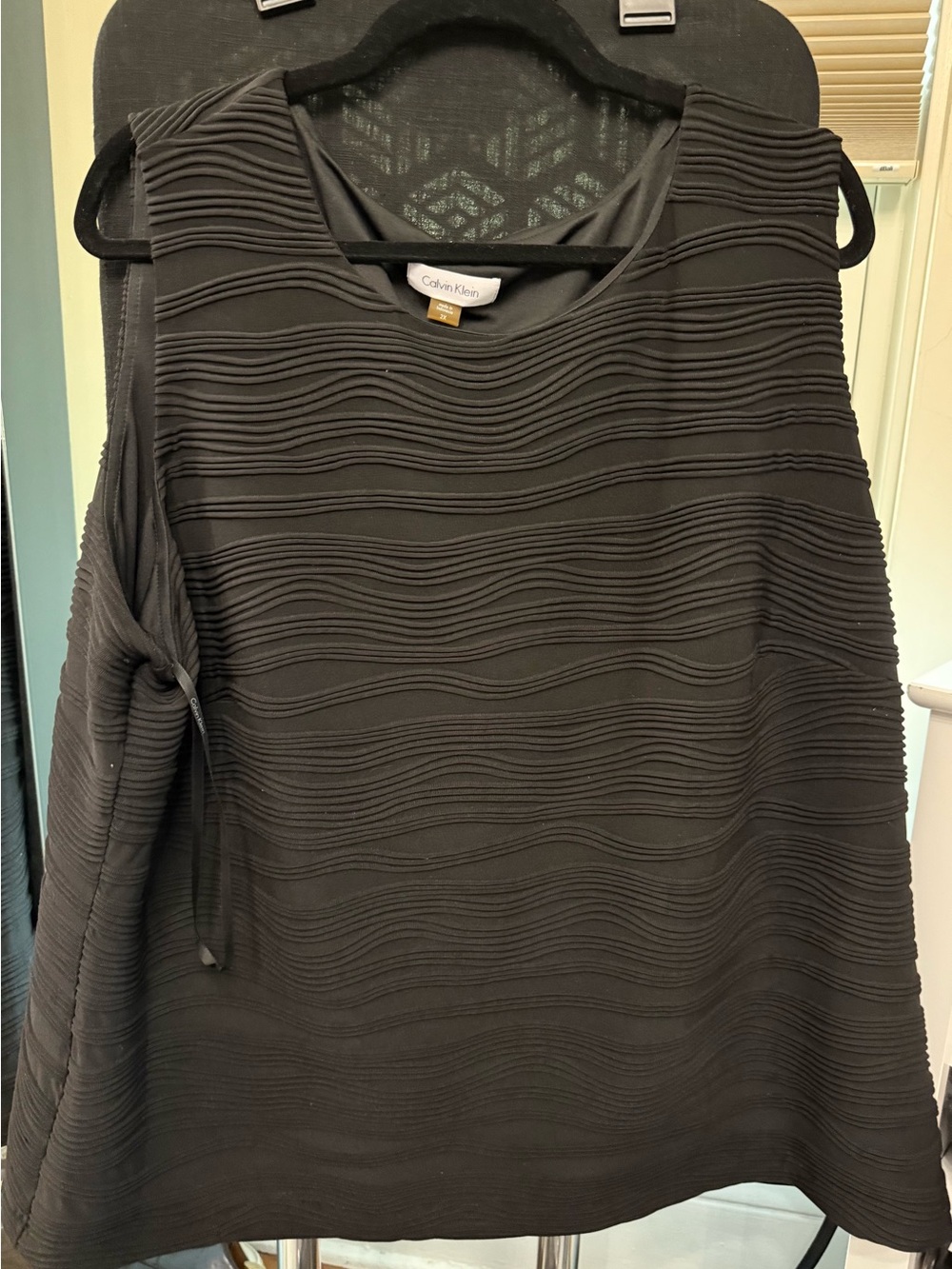 Calvin Klein | Black Sleeveless Textured Top | 2X